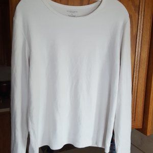SONOMA WOMENS TOP SZE  XL  WHITE COLOR   95% COTTON  5% SPANDEX